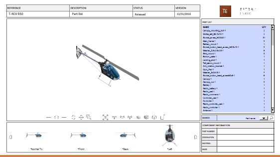 Ersatzteilliste Helikopter